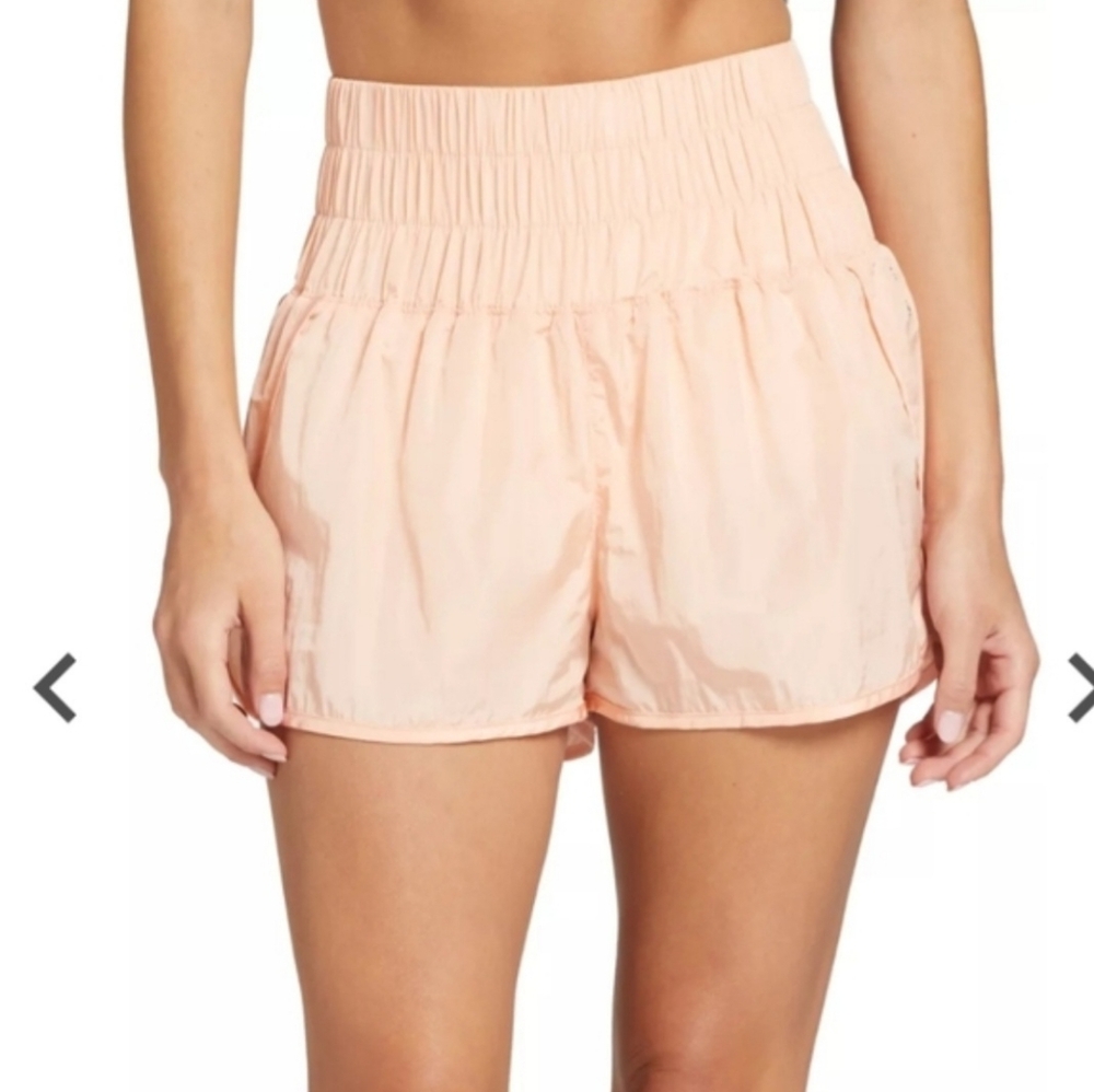 NWT Free People Movement Get Your Flirt On Shorts in Peach Size XS